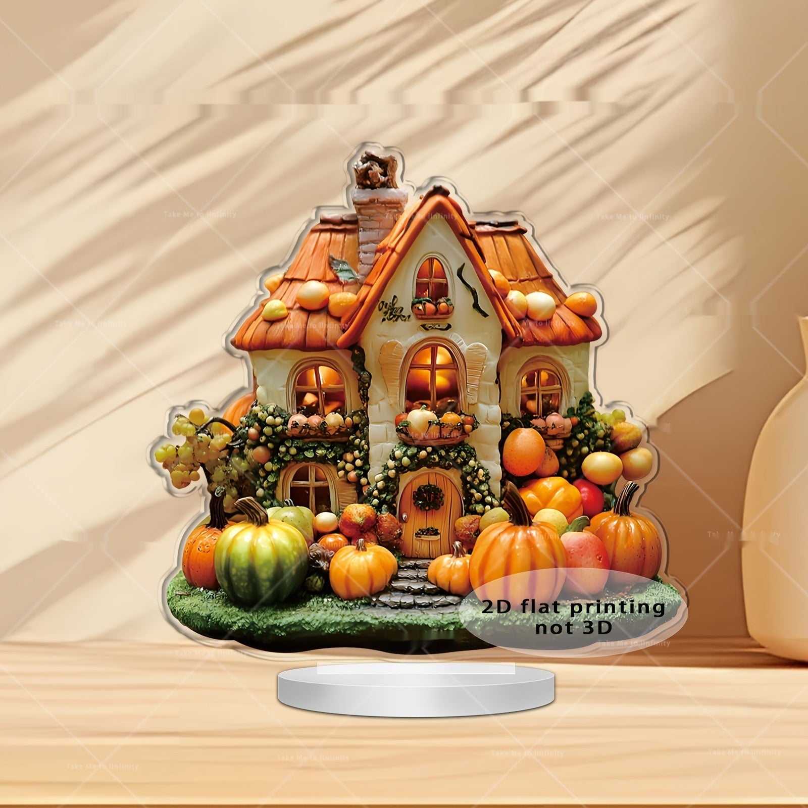 Halloween Pumpkin House Castle Dress Up 2D Flat Acrylic Table Decorative Ornament Gift 🇨🇳
