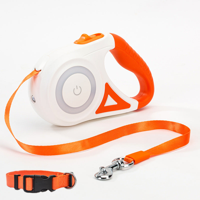 Dog Leash Retractable Leash And Dog Collar Spotlight Automatic Pet Dog Cat Traction Rope For Small Medium Dogs Pet Product 🇨🇳