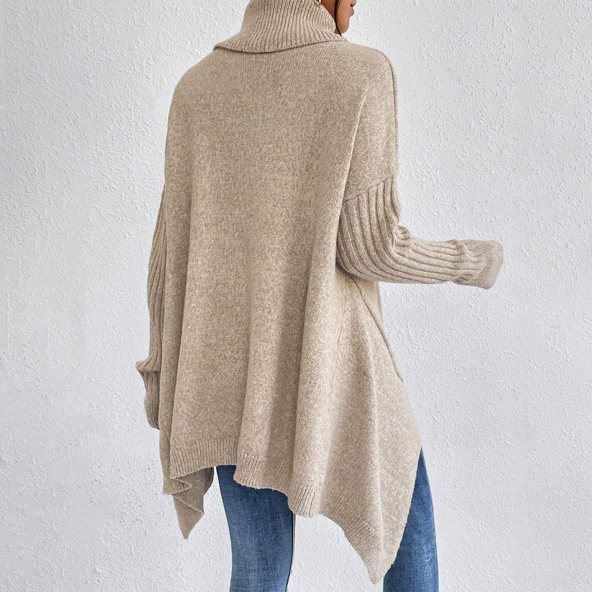 Turtleneck Loose Long Sleeve Knitted Warm Pullover Sweater 🇨🇳