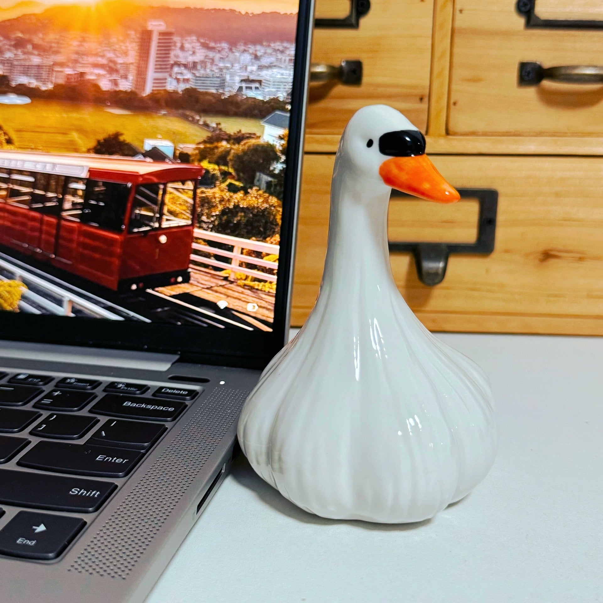 Creative Ceramic Duck Healing Desktop Ornaments 🇨🇳