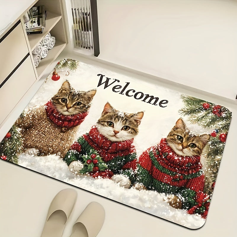 Cartoon Christmas Decorative Foot Mat Home 🇨🇳