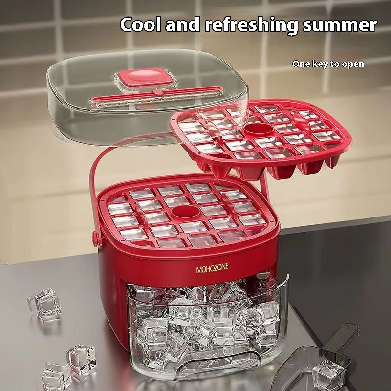 Press-type Convenient Outdoor Portable Ice Tray Large Capacity Ice Bucket 🇨🇳