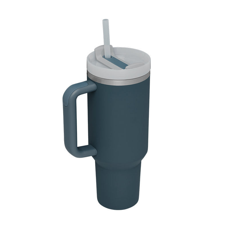 40 Oz Tumbler With Handle Straw Insulated, Stainless Steel,Spill Proof, Vacuum insulated With Lid Tapered 🇨🇳