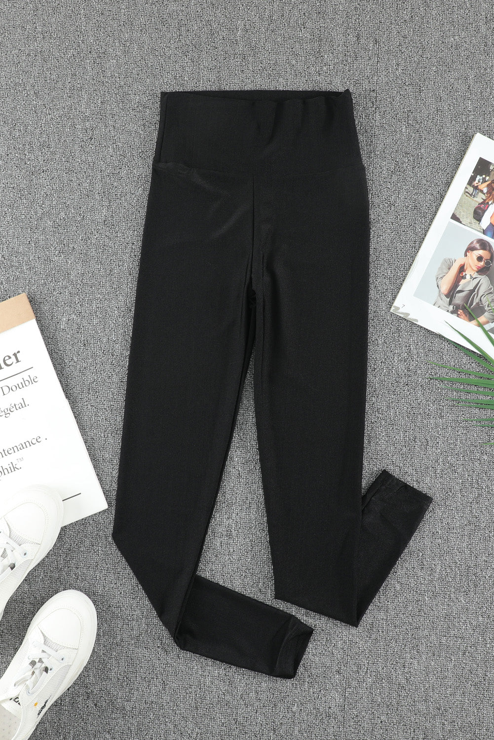 Black High Rise Tight Leggings with Waist Cincher 🇺🇸