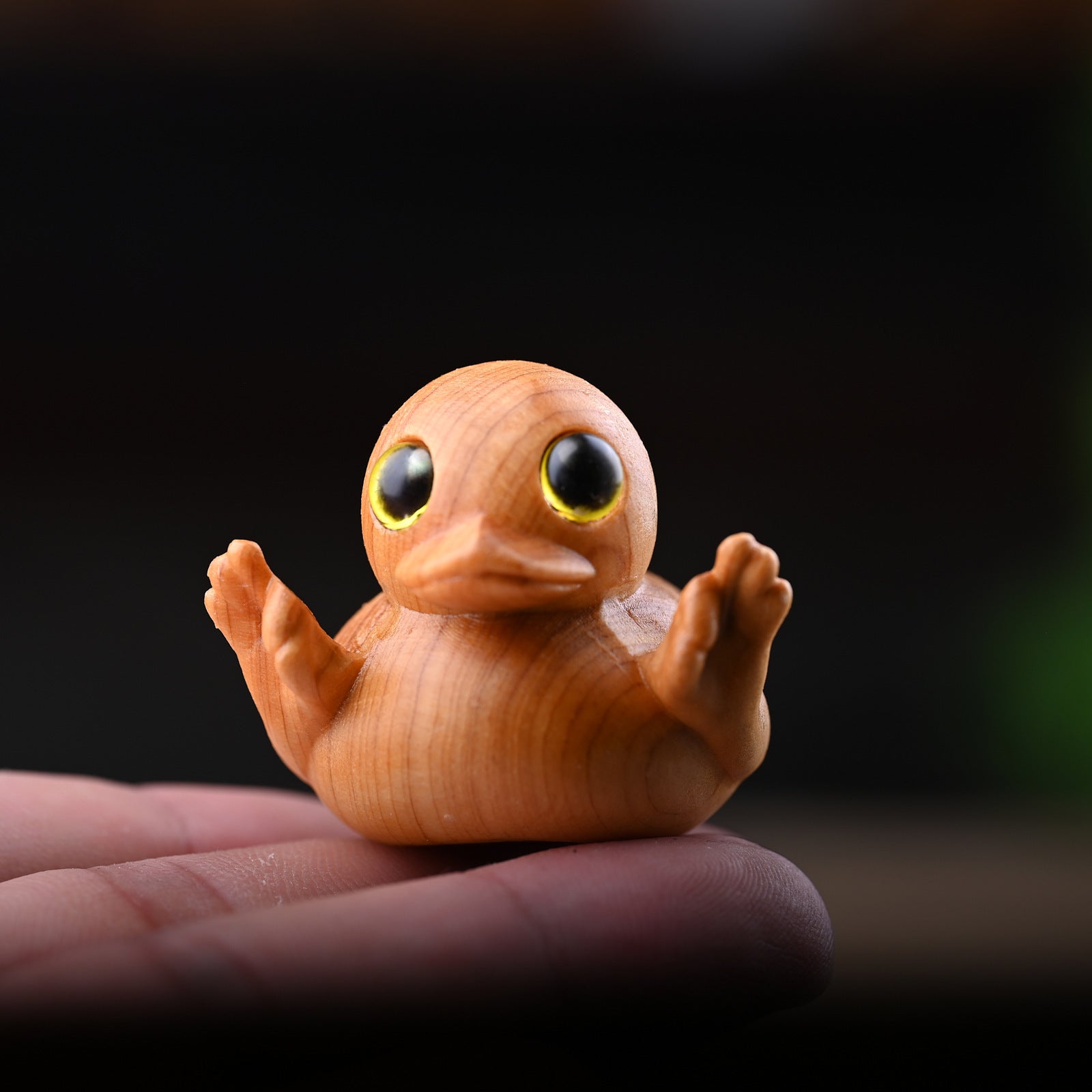 Solid Wood Carving Home Office Cartoon Desktop Small Ornaments 🇨🇳