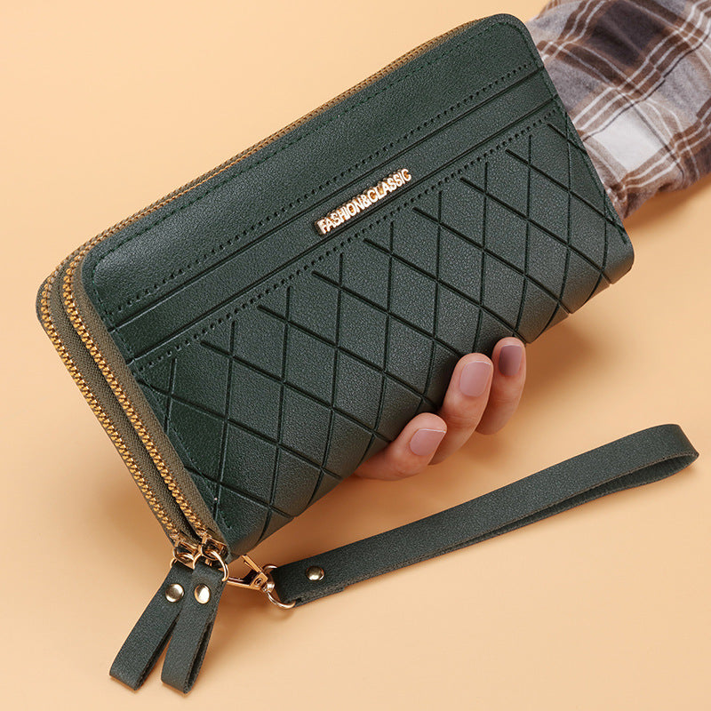 Women's Simple Double Zipper Multiple Card Slots Long Wallet 🇨🇳
