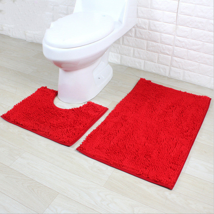 Encrypted Chenille Plush Carpet Bathroom Two-piece Floor Mat 🇨🇳