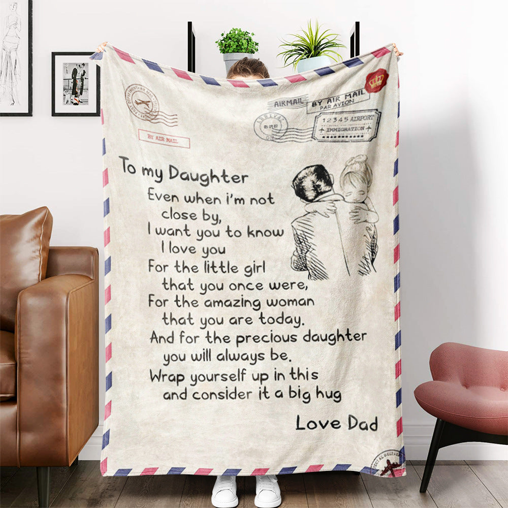 Envelope Blanket Sofa Blanket Airable Cover Message Letter  Flannel 🇨🇳