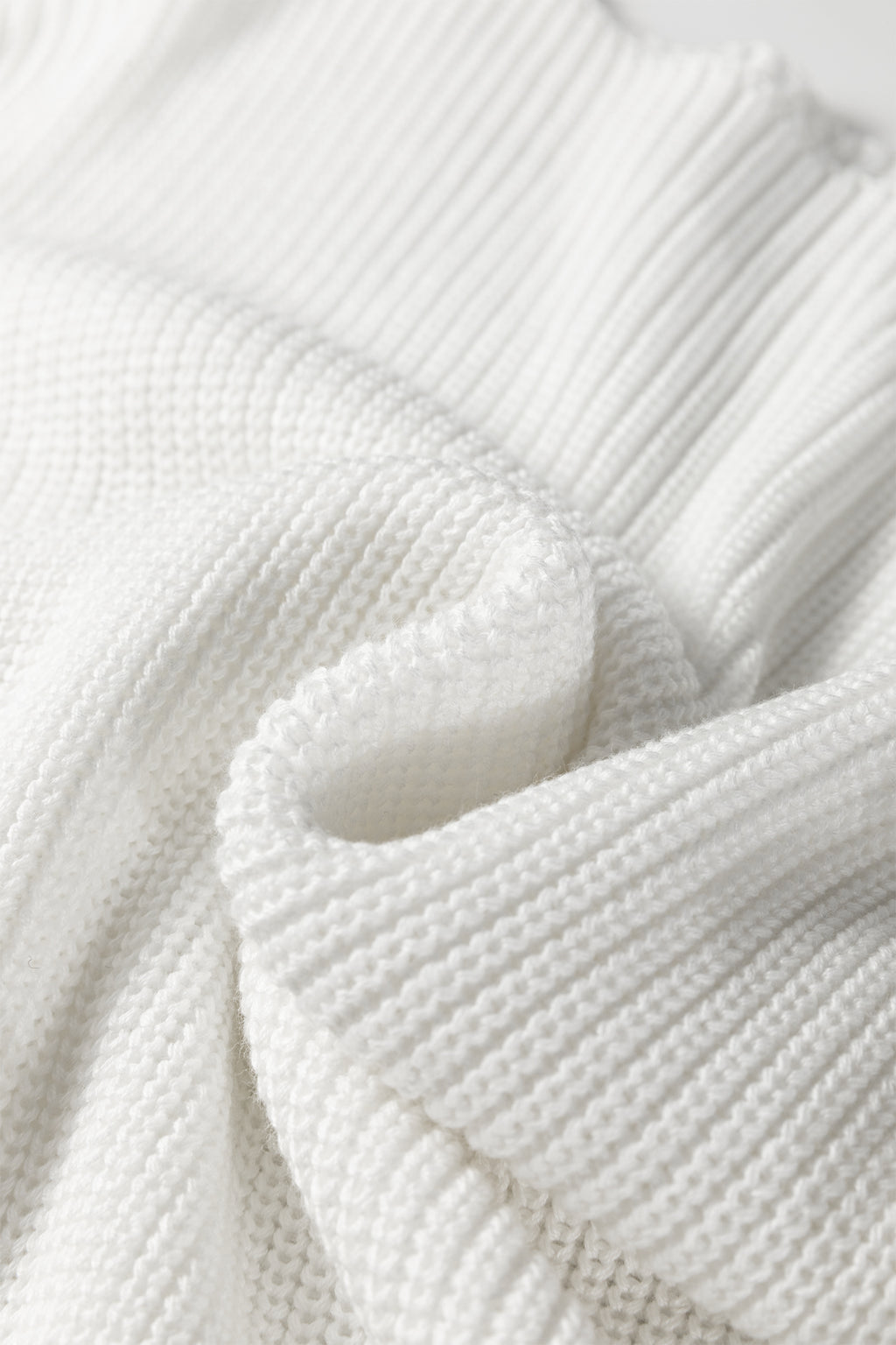 White Asymmetric Neck Drop Shoulder Baggy Slouchy Sweater 🇺🇸