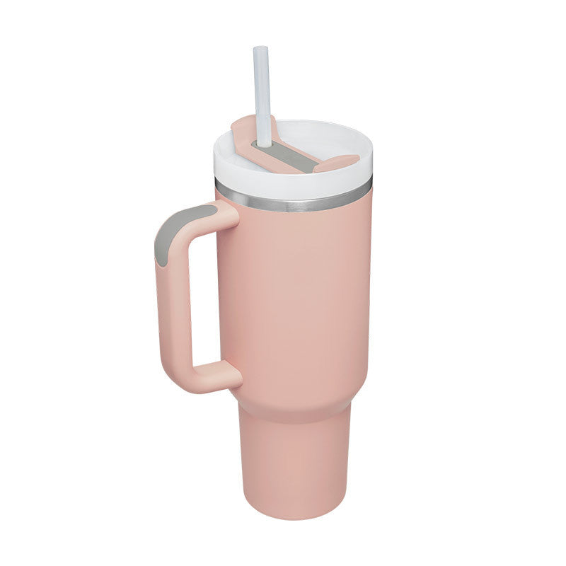 40 Oz Tumbler With Handle Straw Insulated, Stainless Steel,Spill Proof, Vacuum insulated With Lid Tapered 🇨🇳
