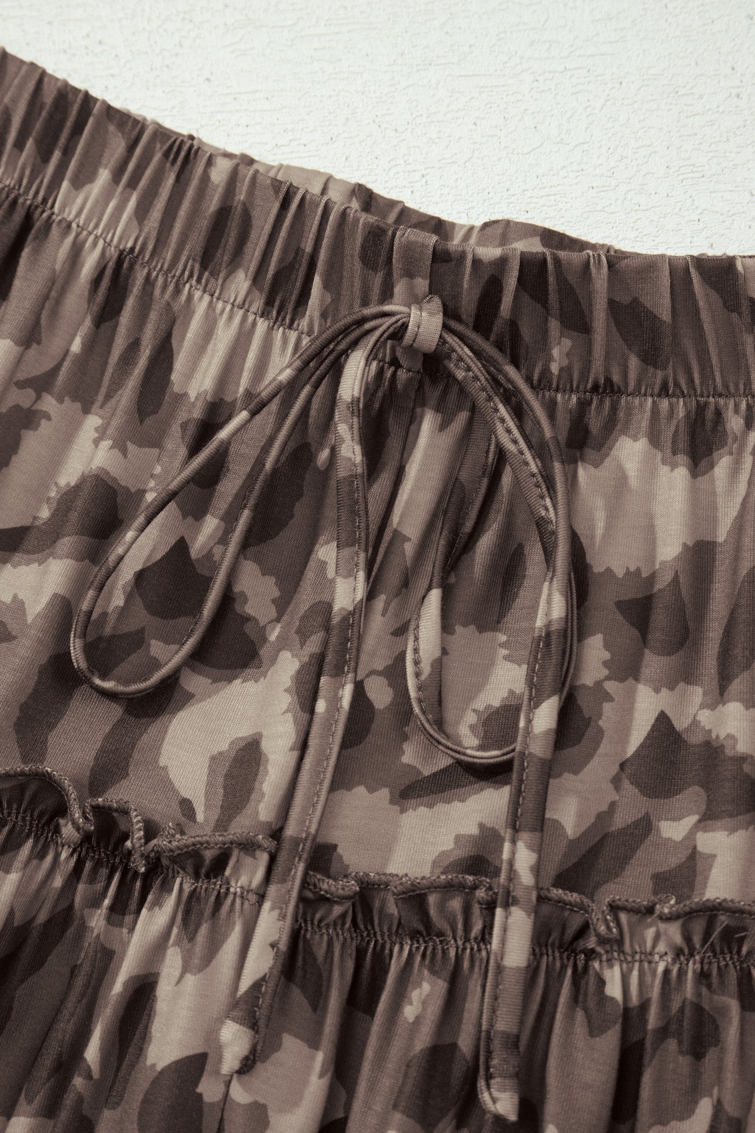 Brown Camo Print Wide Leg Casual Pants 🇺🇸