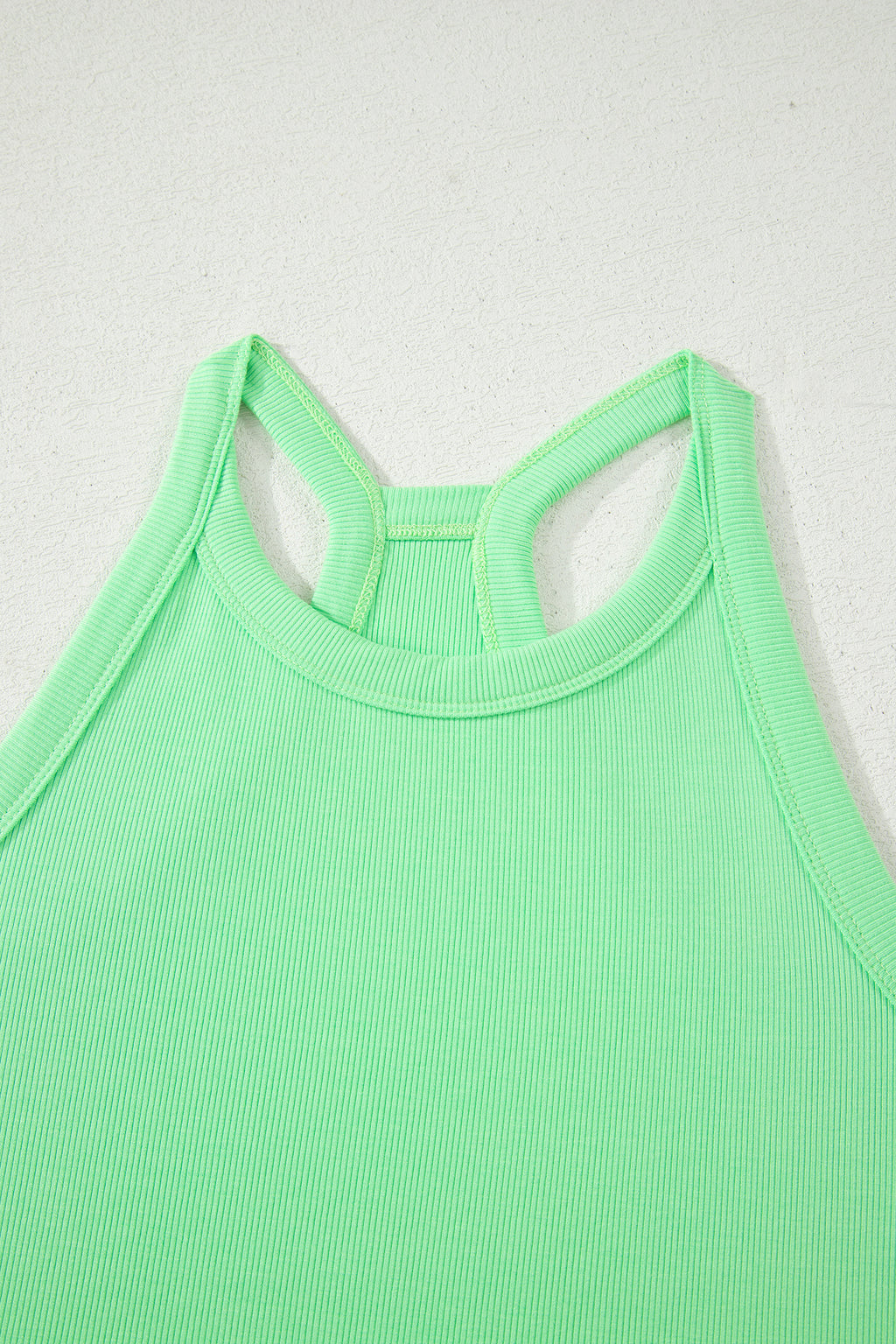 Green Slim Tank Top Elastic Waist Mini Skort 2pcs Outfit 🇺🇸