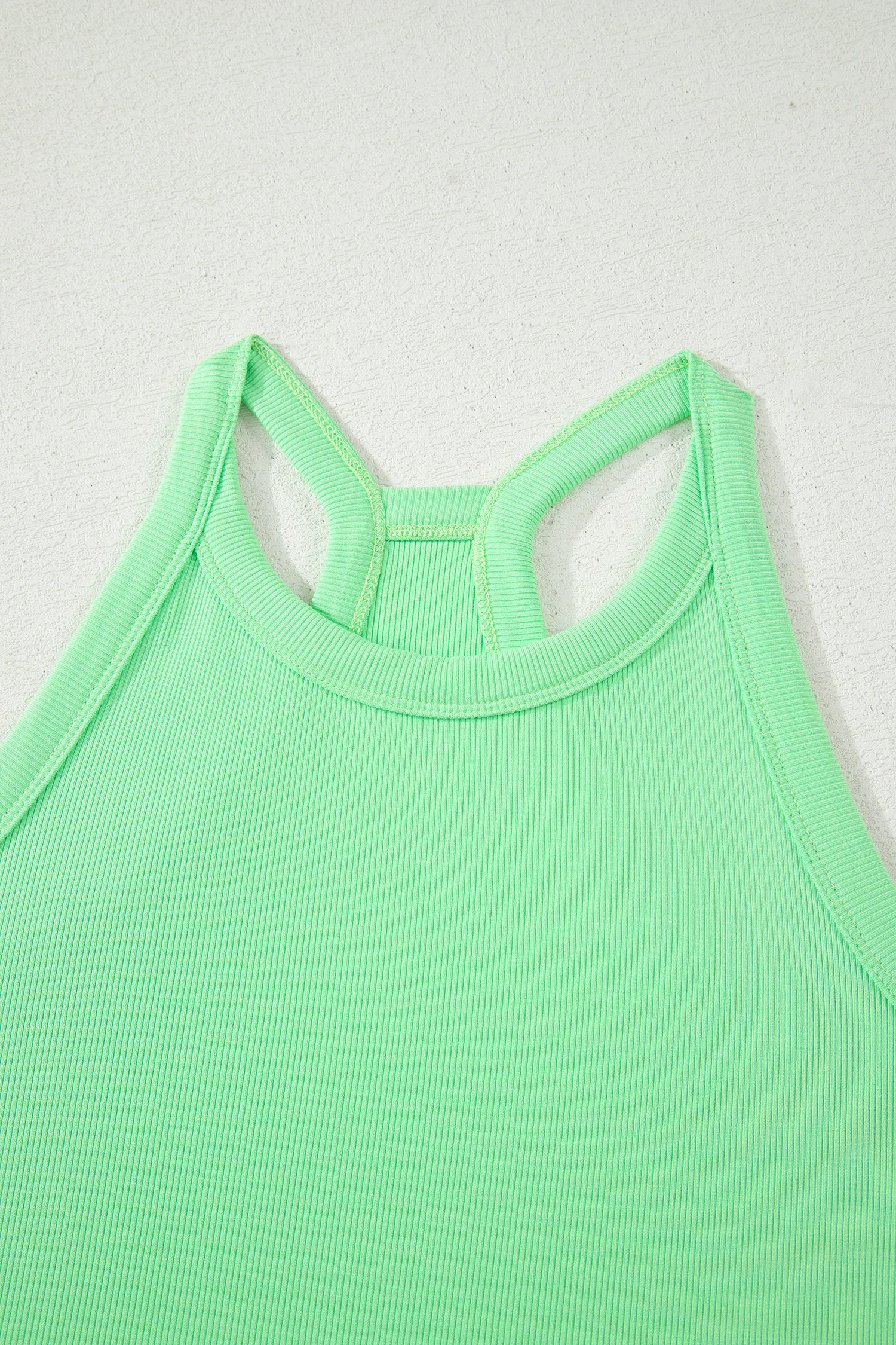 Green Slim Tank Top Elastic Waist Mini Skort 2pcs Outfit 🇺🇸