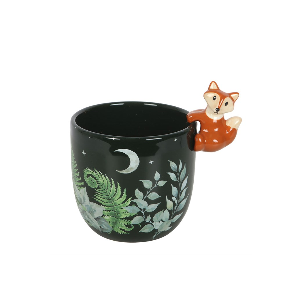 Green Forest Plant Pot with Fox 🇬🇧