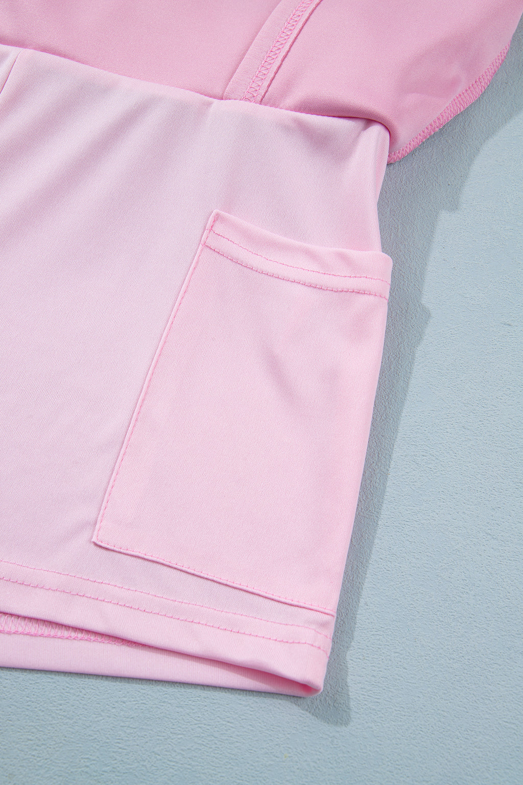 Pink Solid Color Sleeveless Zipper Tank and Skort Set