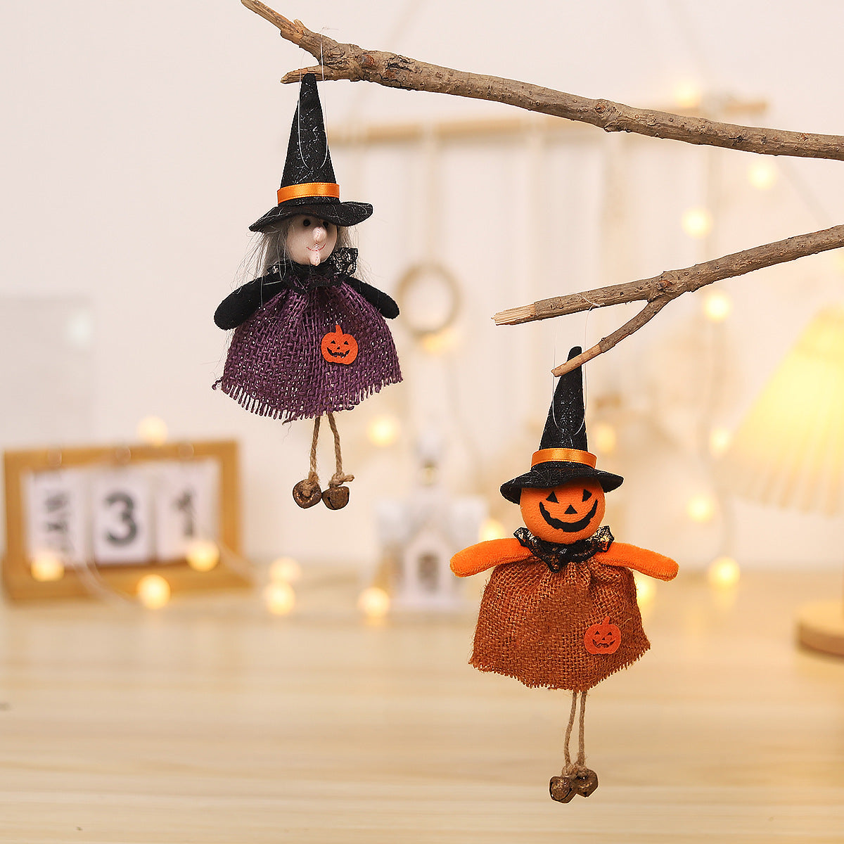 Cartoon Linen Elf Pumpkin Doll Halloween Decoration Pendant 🇨🇳