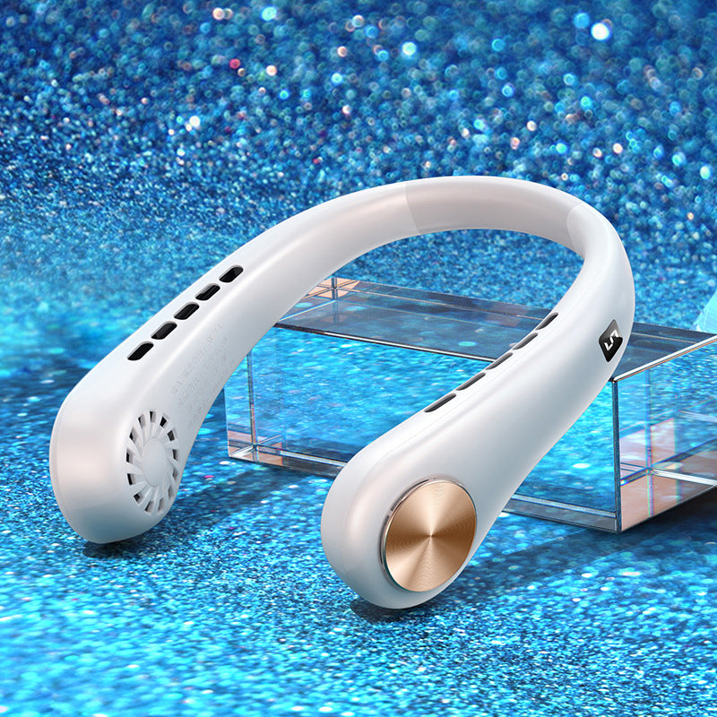 New Mini Neck Fan Portable Bladeless Hanging Neck Rechargeable Air Cooler Mini Summer Sports Fans 🇨🇳