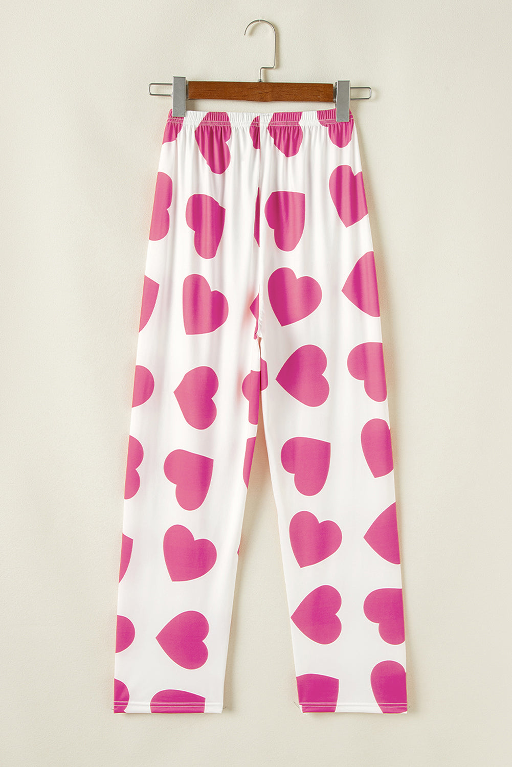 Pink Ruffled Tank Top And Heart Print Pants Lounge Set 🇺🇸