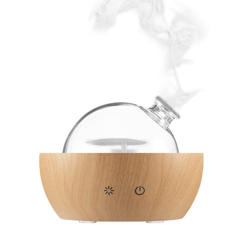 150ml Wood Grain Glass Mini Nebulizing Diffuser Ultrasonic Aroma Diffuser 🇨🇳