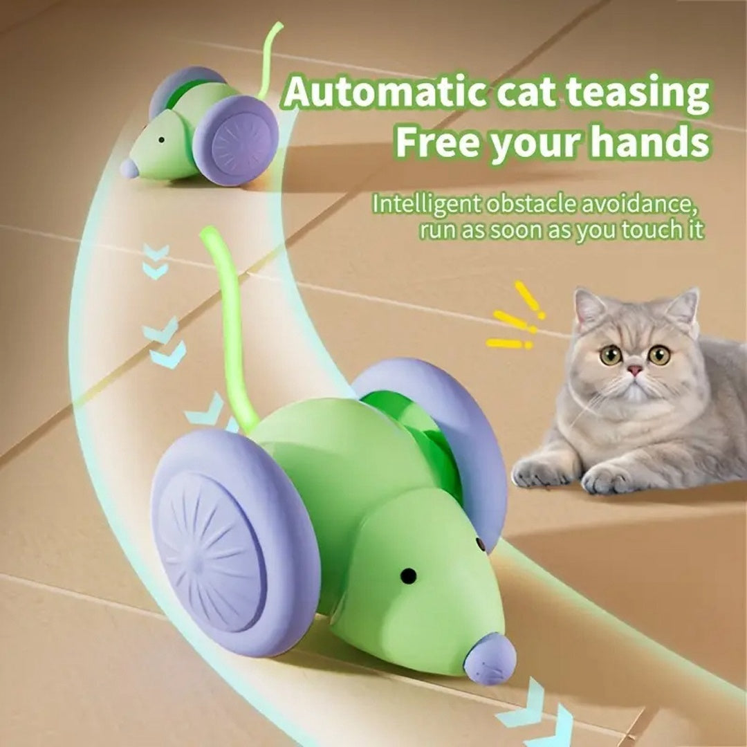 Pet Toys Interactive Cat Toy Electric Mouse Car - Automatic Teaser With Intelligent Obstacle Avoidance Pet Products 🇨🇳