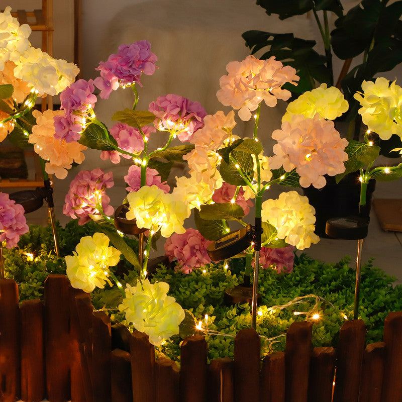 Solar Hydrangea Lights Floor Outlet Outdoor Garden Decorative Lights 🇨🇳