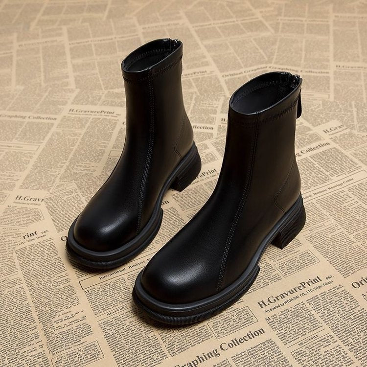 Women's Thick Heel Flat Ankle Boots 🇨🇳
