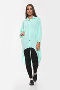 High-Low Oversized Button Long Top Shirt Dress with Hem and Long Sleeves 🇬🇧