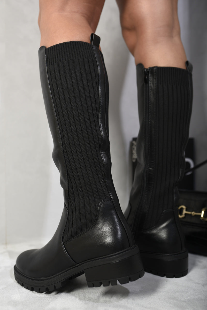 Zip Up Knee High Boots 🇬🇧