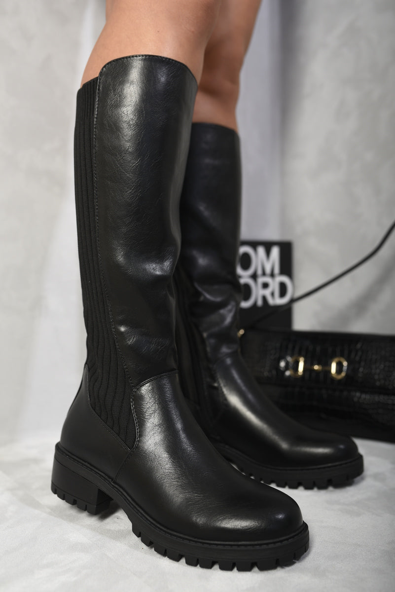 Zip Up Knee High Boots 🇬🇧