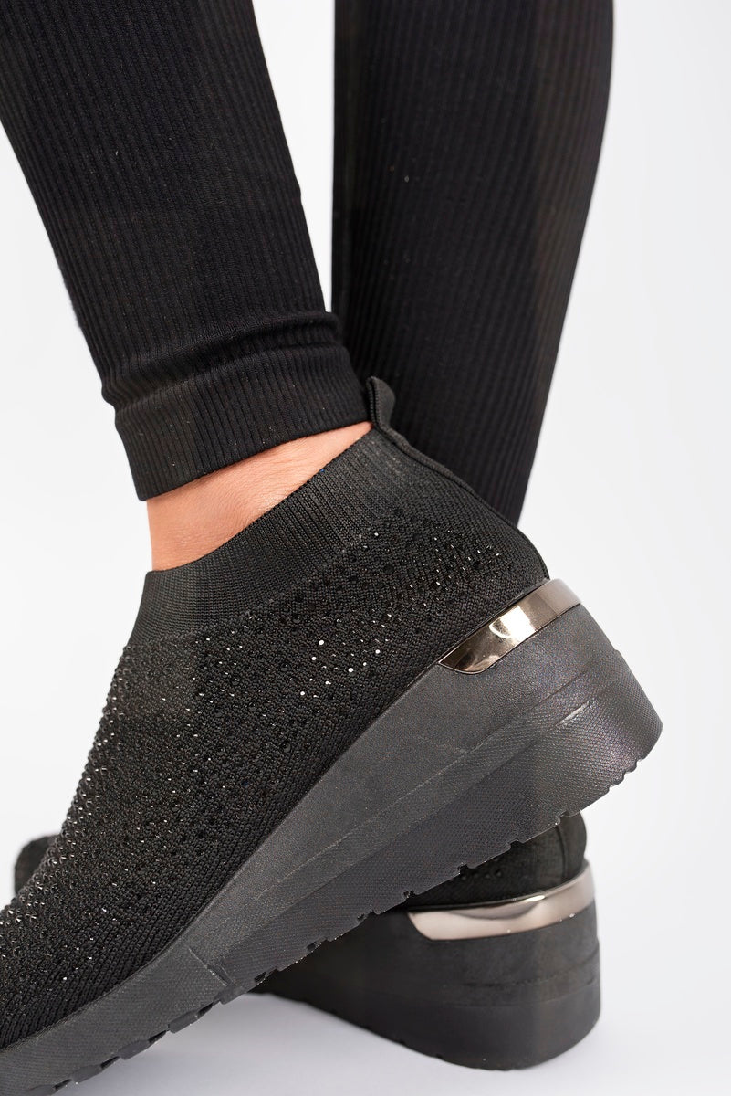 Embellished Wedge Sock Trainers 🇬🇧