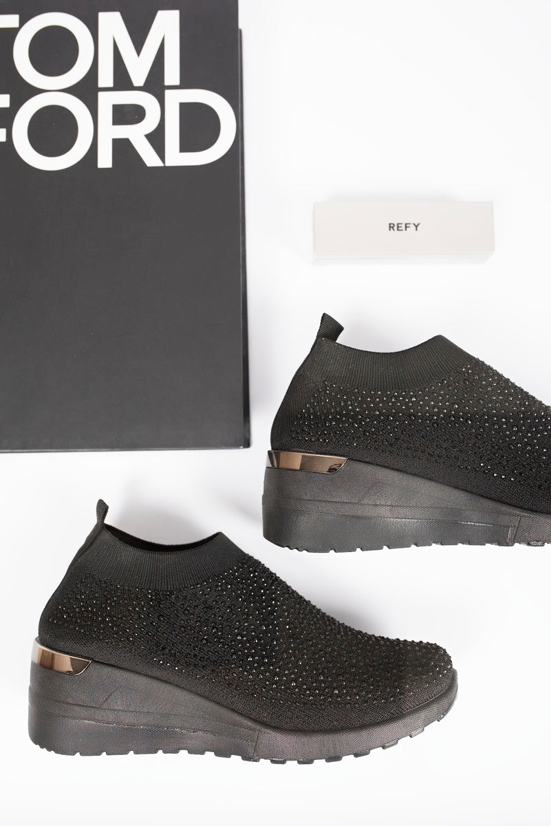 Embellished Wedge Sock Trainers 🇬🇧