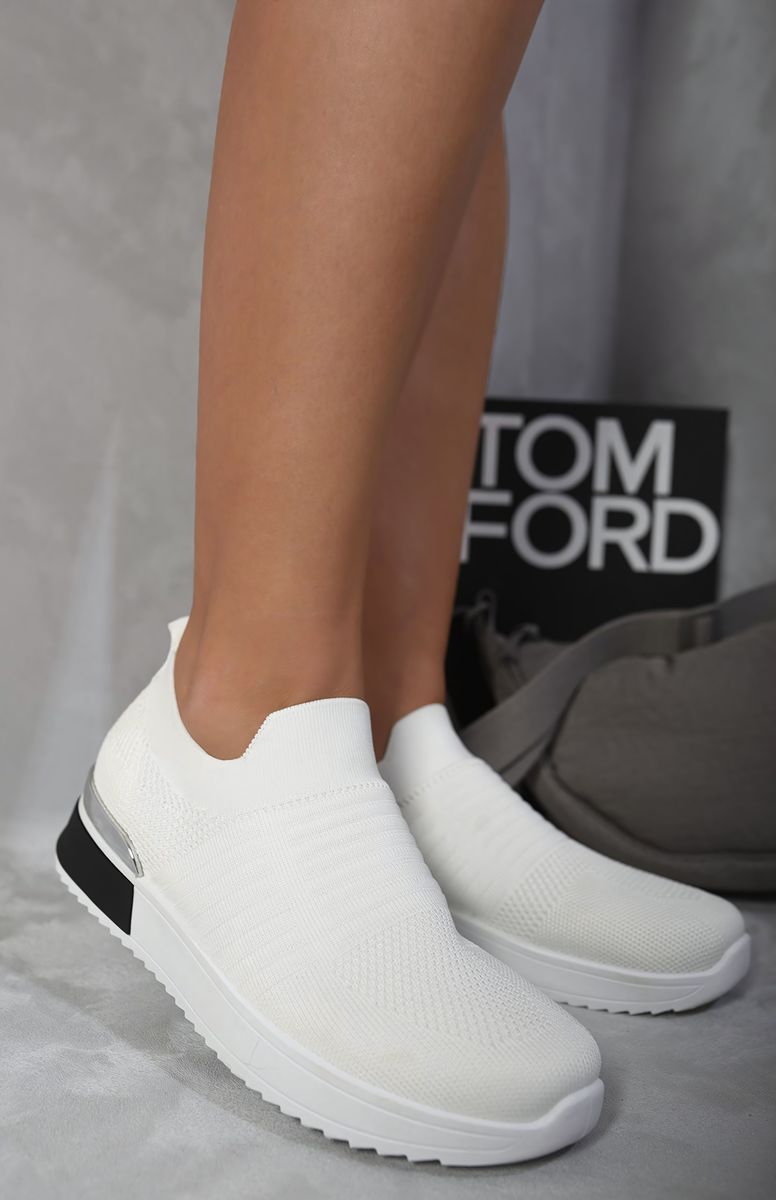 Slip On Sock Wedge Trainers 🇬🇧