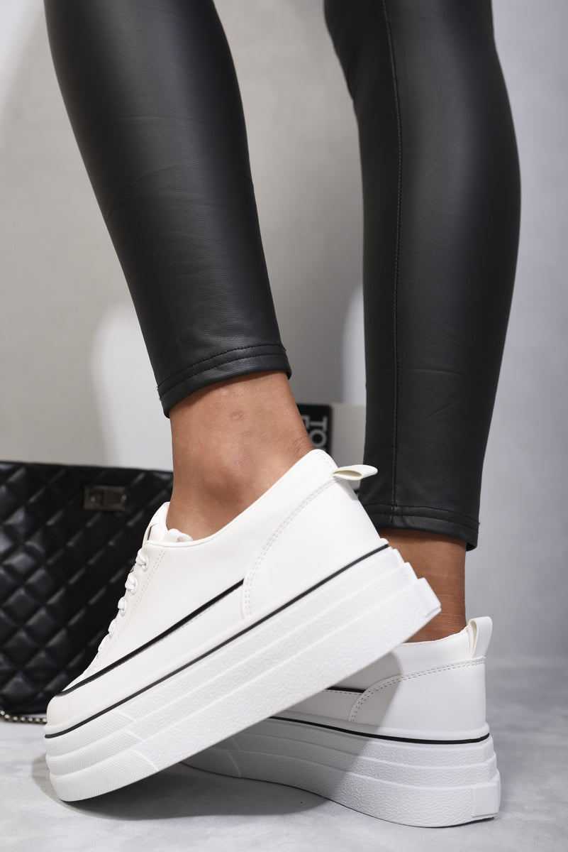 Platform Wedge Lace Up Trainers 🇬🇧