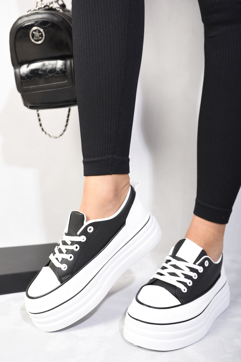 Platform Wedge Lace Up Trainers 🇬🇧