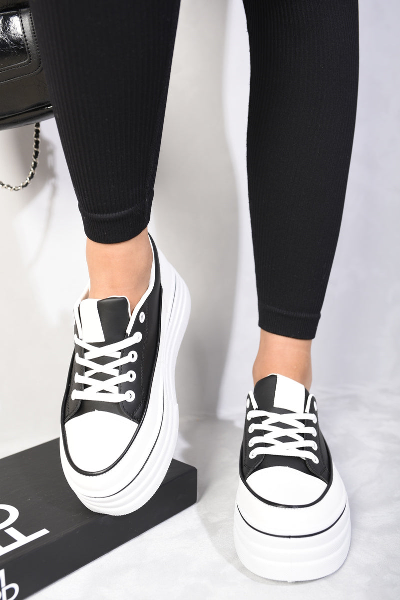 Platform Wedge Lace Up Trainers 🇬🇧