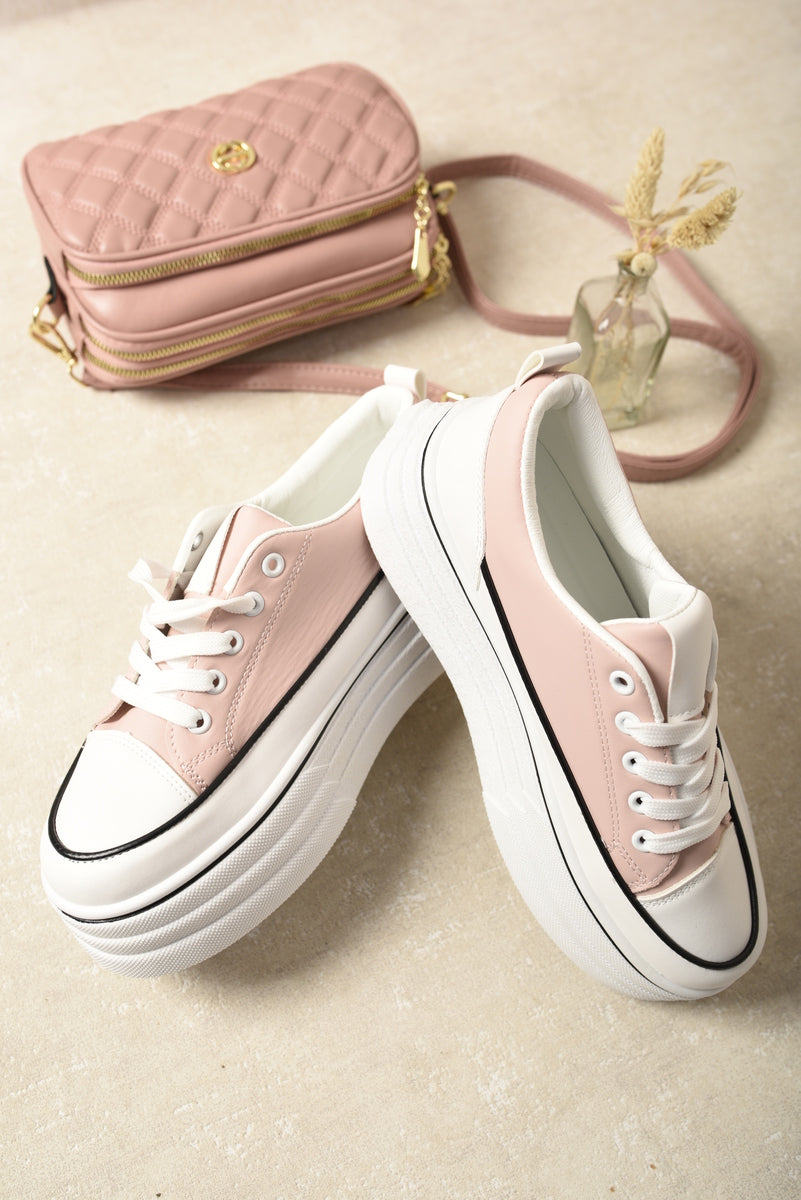 Platform Wedge Lace Up Trainers 🇬🇧