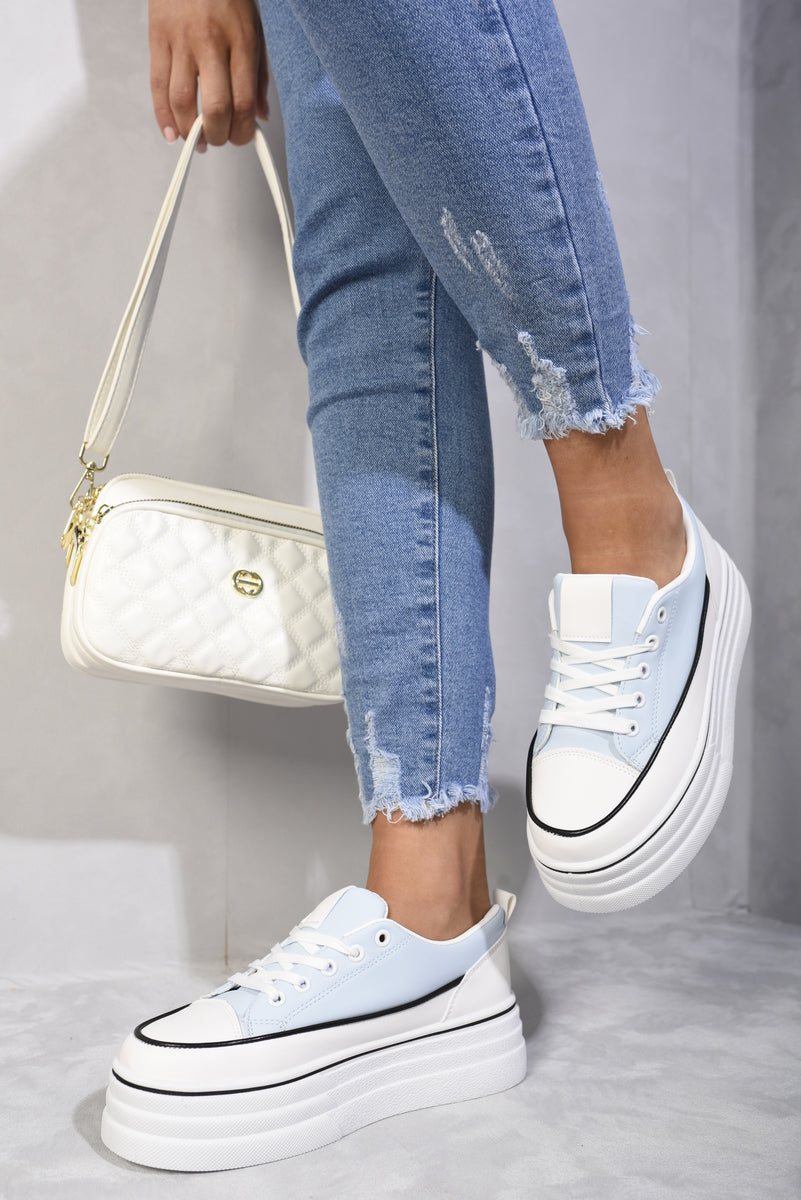 Platform Wedge Lace Up Trainers 🇬🇧