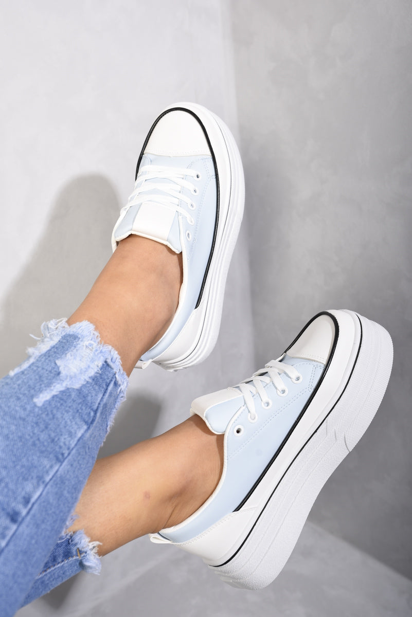 Platform Wedge Lace Up Trainers 🇬🇧