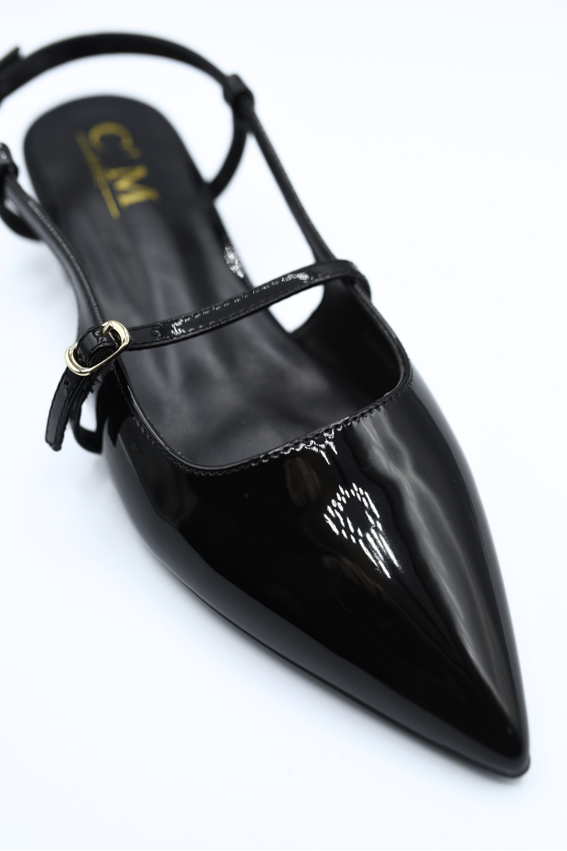 Slingback Pointed Closed Toe Low Heel Sandals 🇬🇧