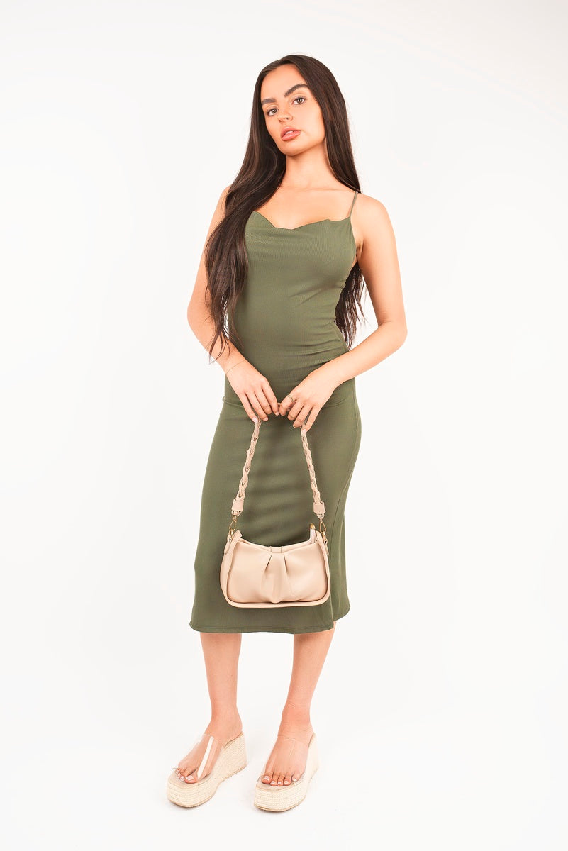 Spaghetti Strap Bodycon Midi Dress 🇬🇧