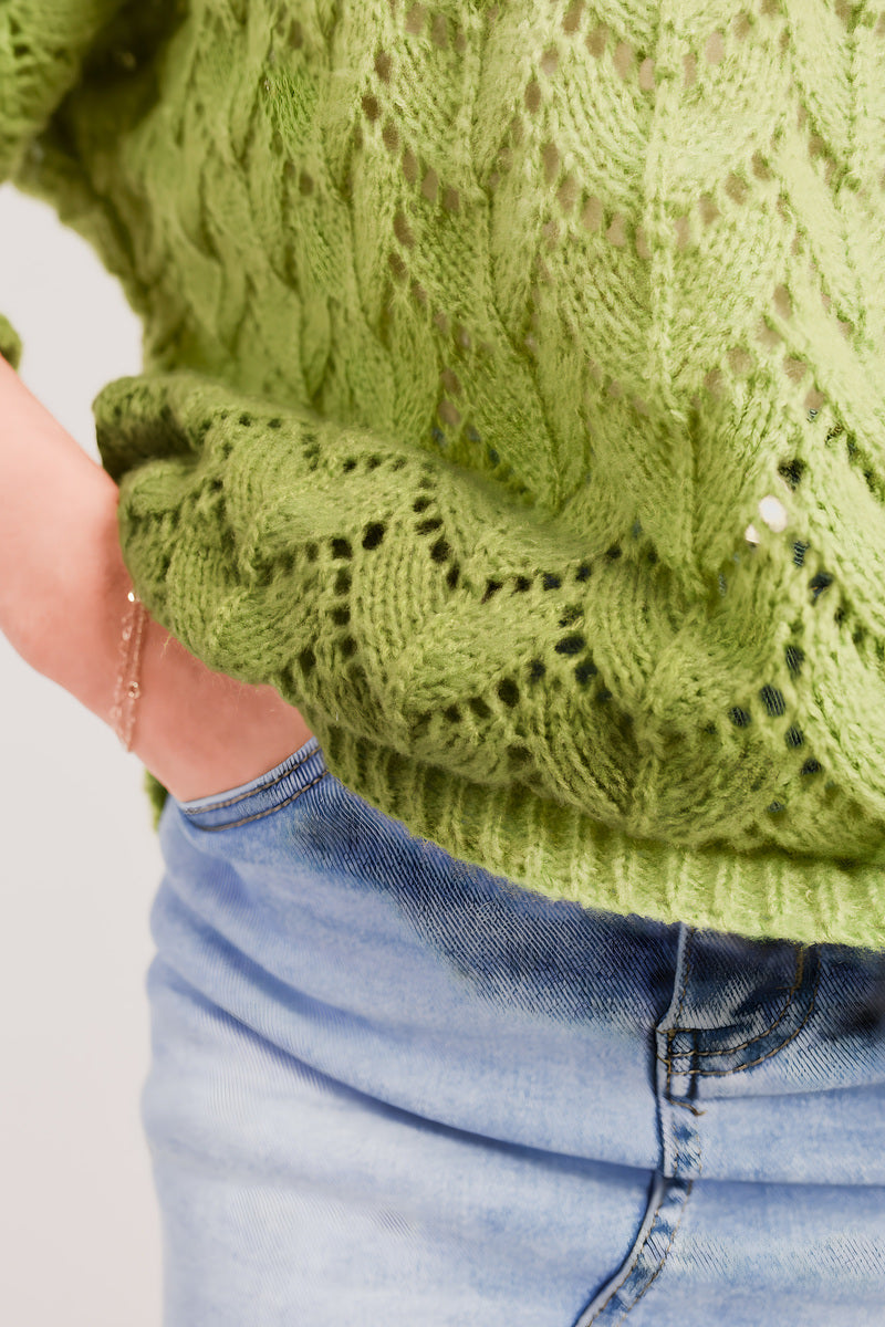 Half Sleeve Chunky Cable Knit Jumper 🇬🇧