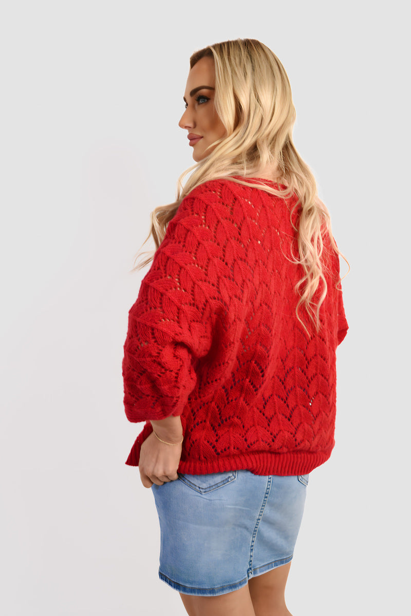 Half Sleeve Chunky Cable Knit Jumper 🇬🇧