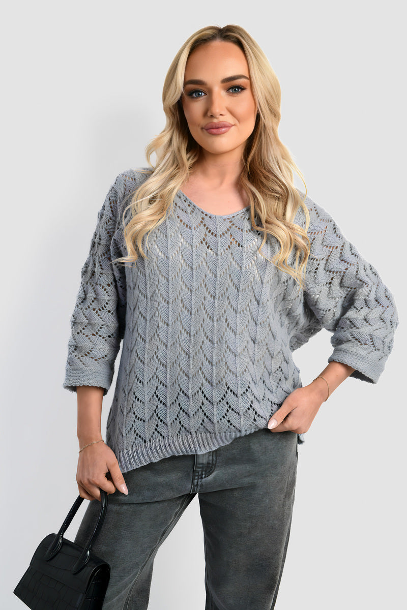 Half Sleeve Chunky Cable Knit Jumper 🇬🇧