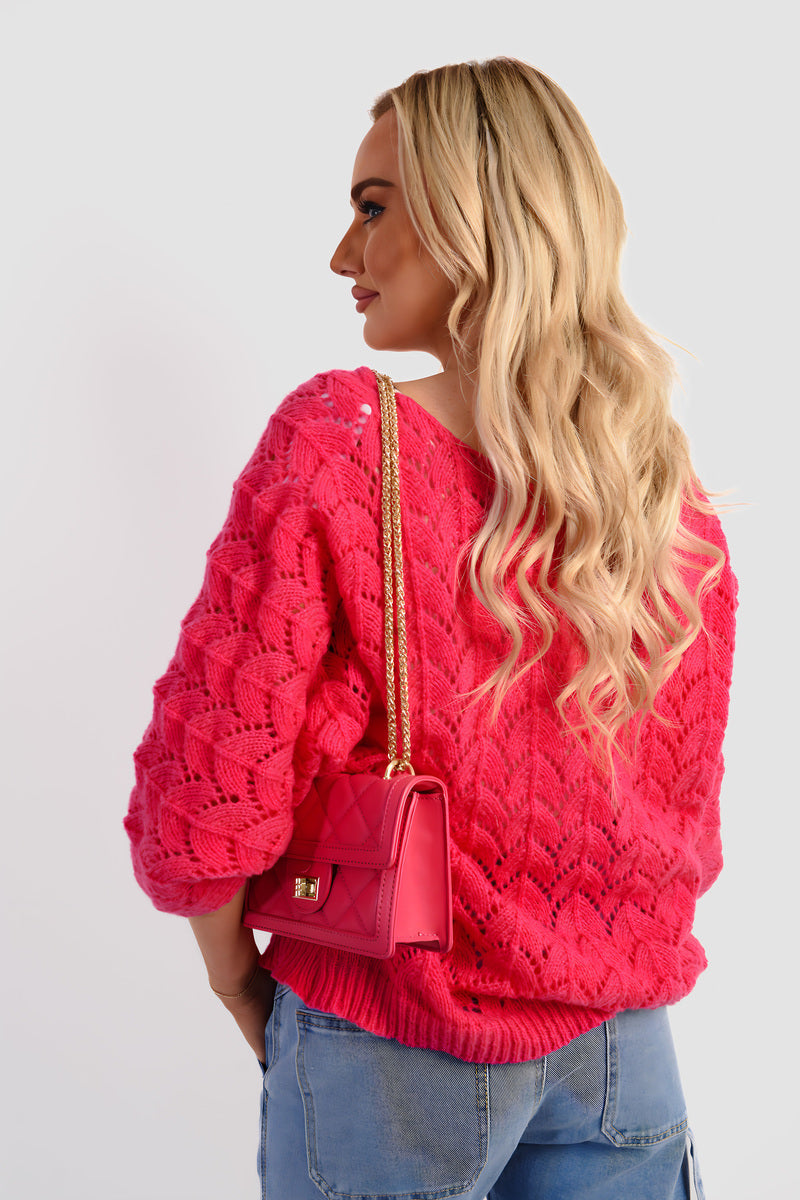 Half Sleeve Chunky Cable Knit Jumper 🇬🇧
