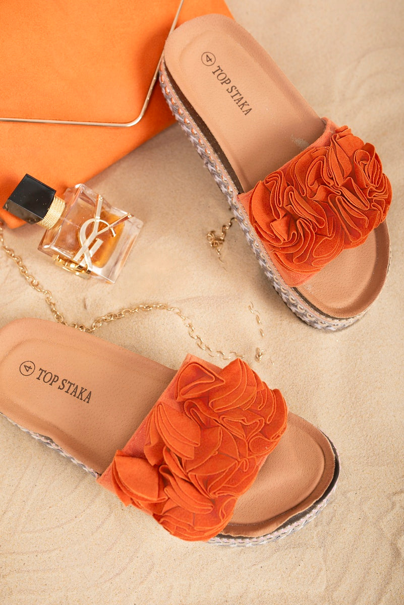 Ruffle Detail Espadrille Flatform Sandals 🇬🇧