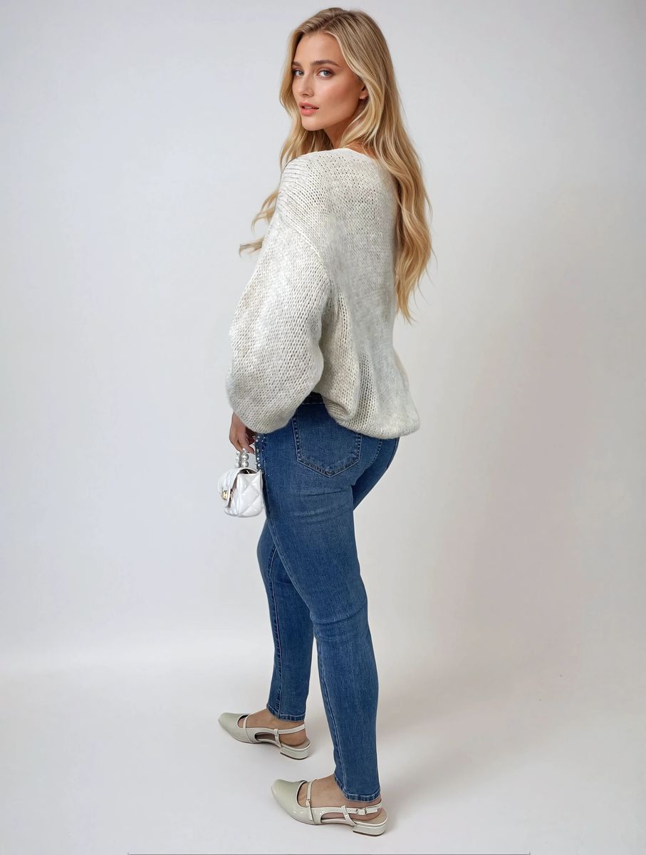 Rhinestone Embellished Skinny Fit Mid Rise Jeans 🇬🇧