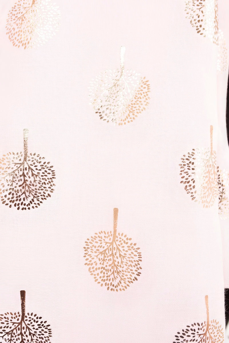 Foil Tree Print Lightweight Scarf 🇬🇧