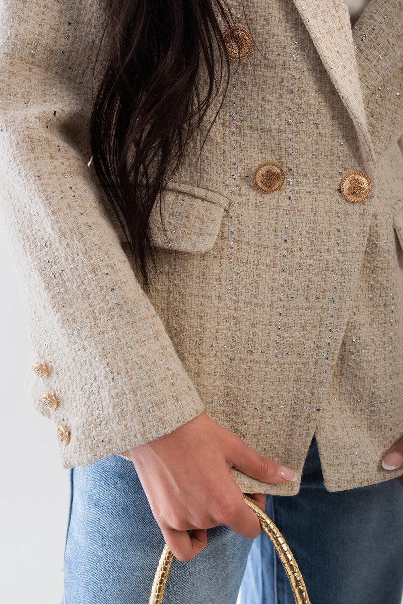 Double Breasted Long Sleeve Button Blazer Jacket 🇬🇧