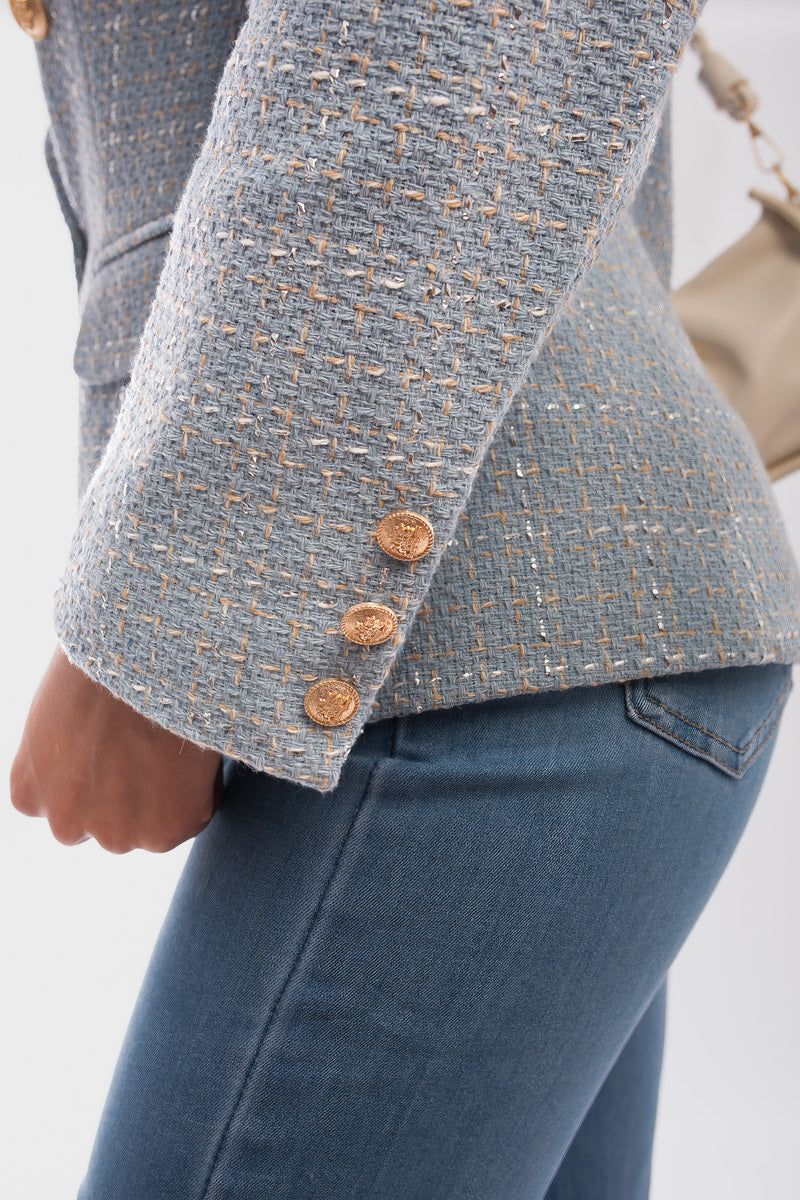 Double Breasted Long Sleeve Button Blazer Jacket 🇬🇧