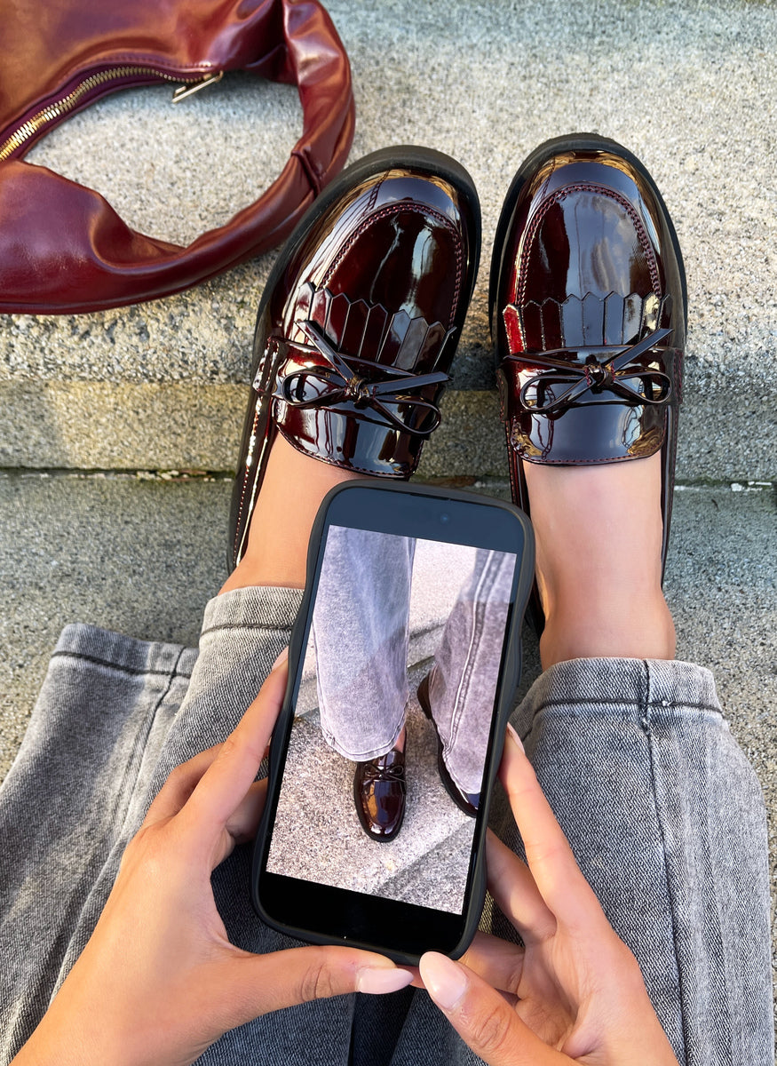 Bow Detail Flatform Slip On Loafer Shoes 🇬🇧